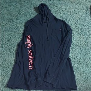 navy simply souther hoodie